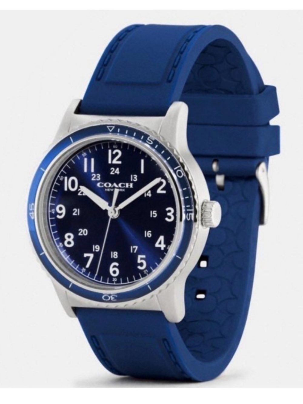 COACH Rivington Blue Dial Men’s Silicone Strap Watch